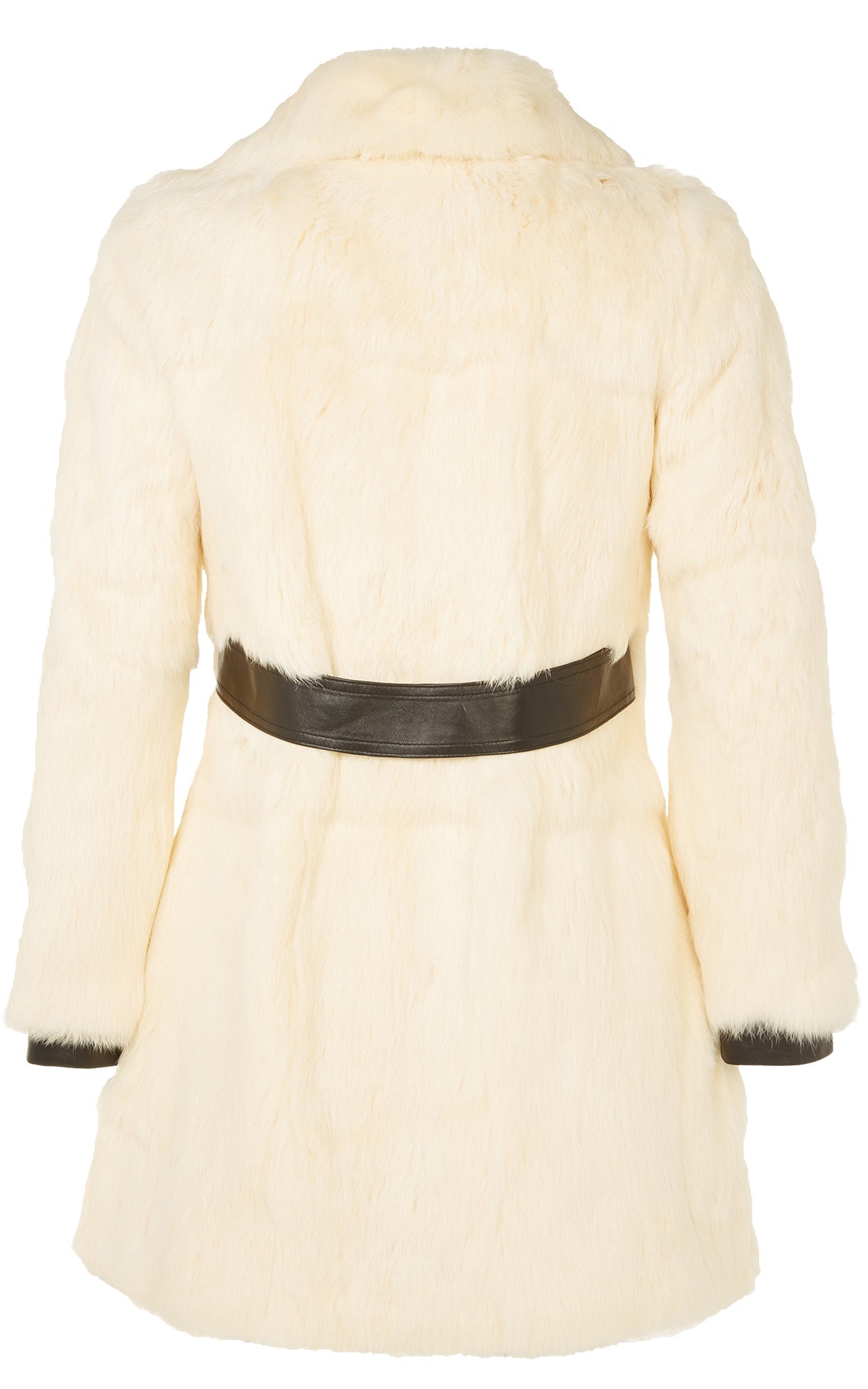 Manteau Vintage Lapin en fourrure - Beige