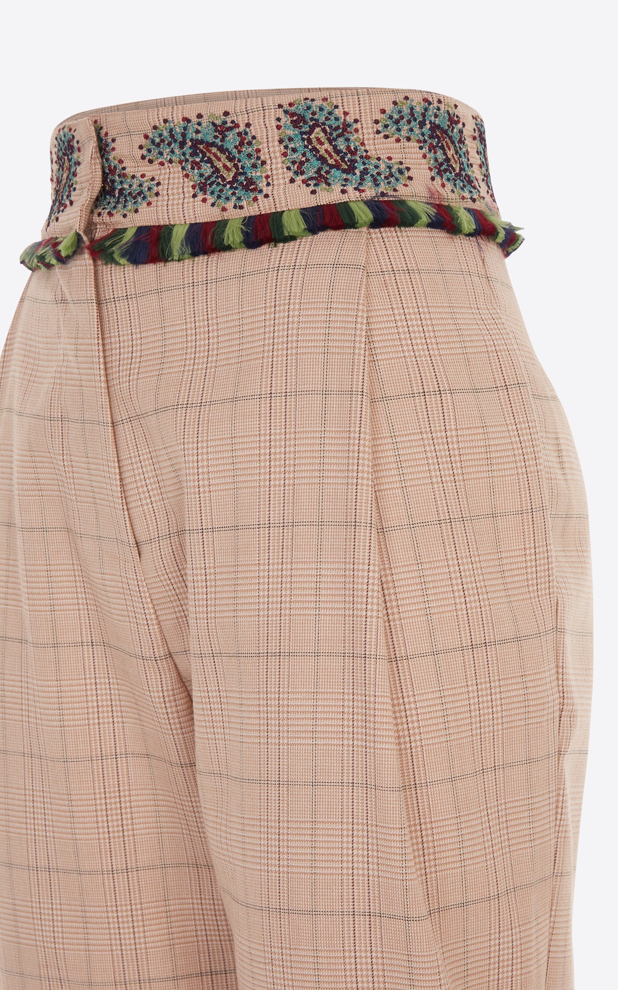 Pantalon Tartan en laine - Camel