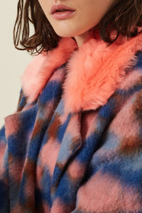 Manteau Camo effet fourrure - Multicolore