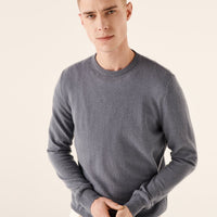 Pull fin à col rond en cachemire - Blue-Gray