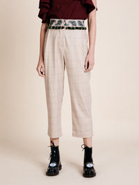 Pantalon Tartan en laine - Camel