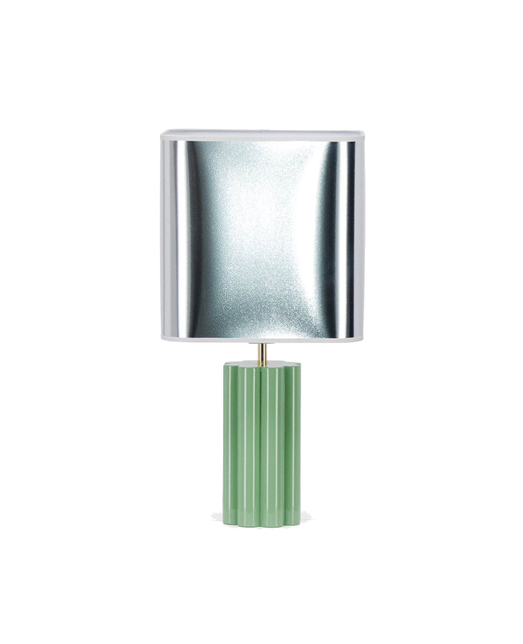 Petite lampe à poser Gioia - Vert amande et Argenté