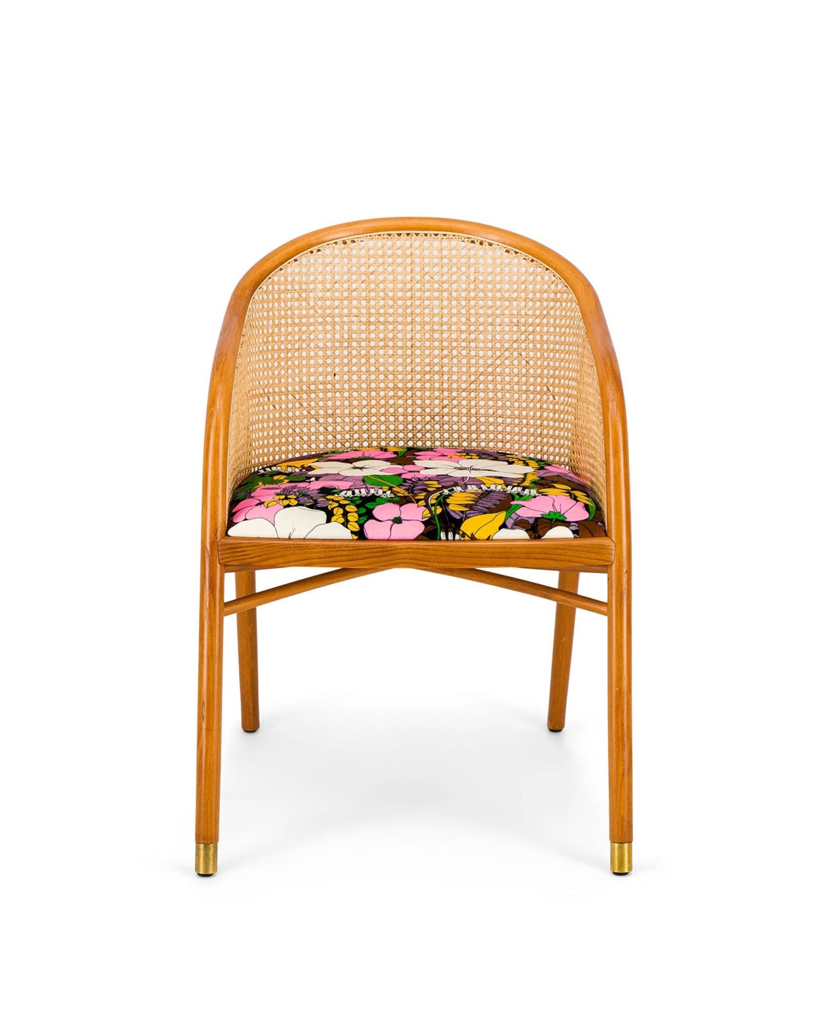 Fauteuil Cavallo en bois et cannage - Multicolore
