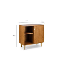Buffet Sorella en bois - Iroko et Noir