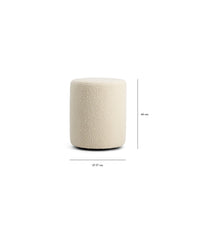 Pouf Mobile en velours côtelé - Jaune