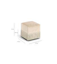 Pouf Nonna en velours - Vert sapin