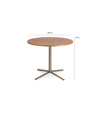Table de cuisine Amadeo en bois et métal - Iroko