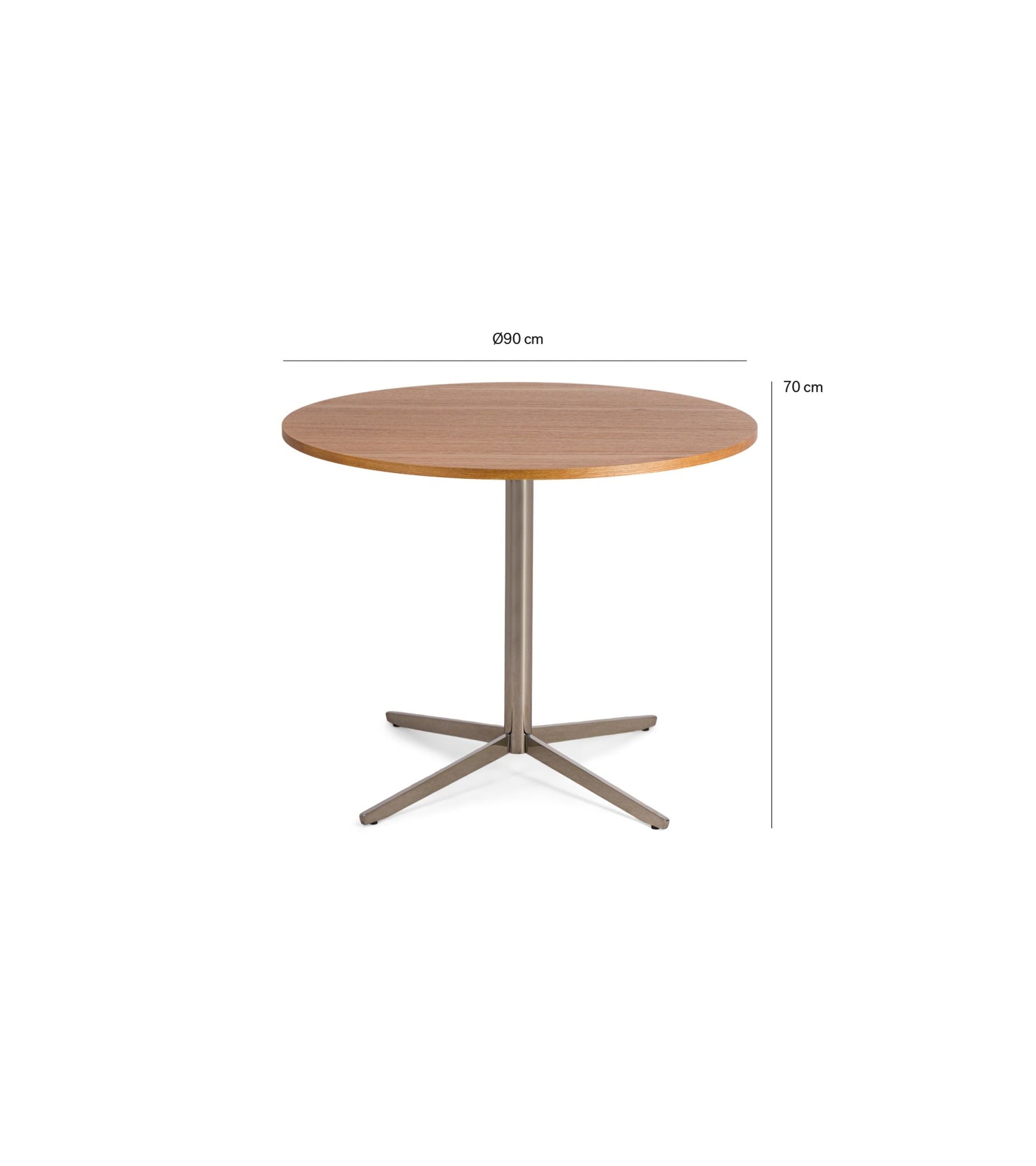 Table de cuisine Amadeo en bois et métal - Iroko
