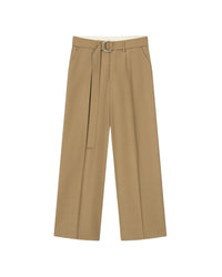 Pantalon Bento large à ceinture - Taupe Melange