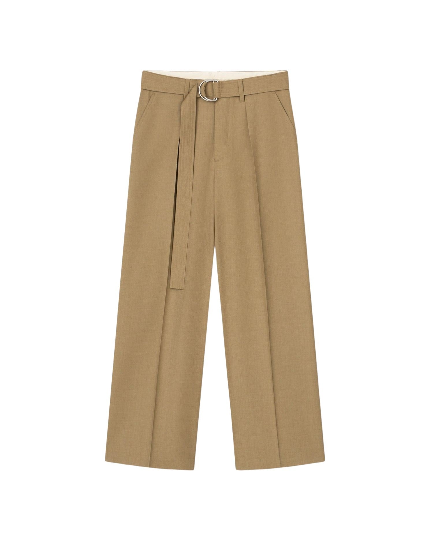 Pantalon Bento large à ceinture - Taupe Melange