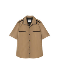 Chemise Julian - Muted Khaki & Black Stitch