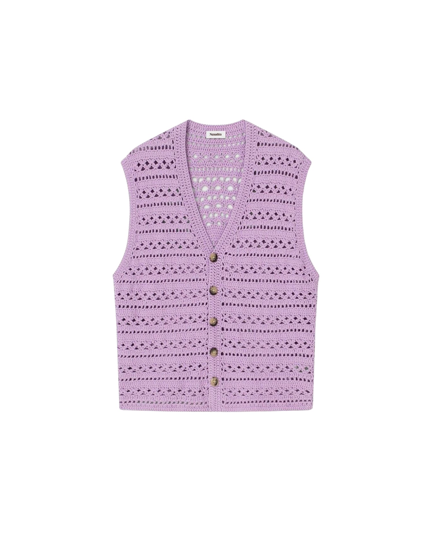 Gilet Andor en tricot crocheté - Lilac