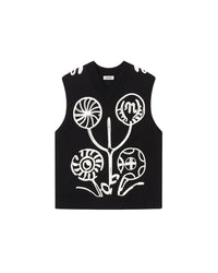 Gilet Josias brodé - Natural & Black