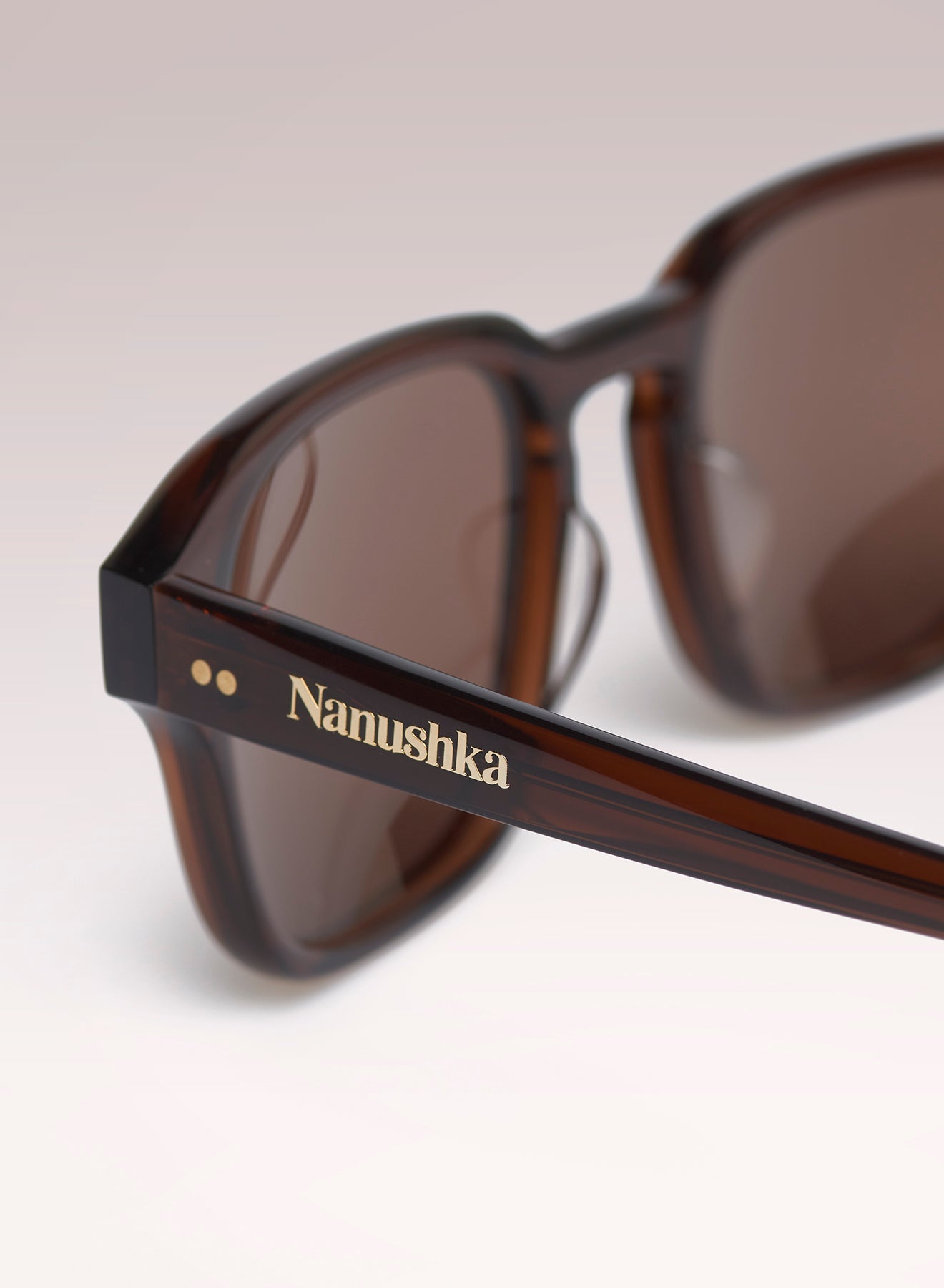 Lunettes de soleil Aiza carrées - Brown