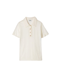 Polo Hatti en laine mérinos - Creme