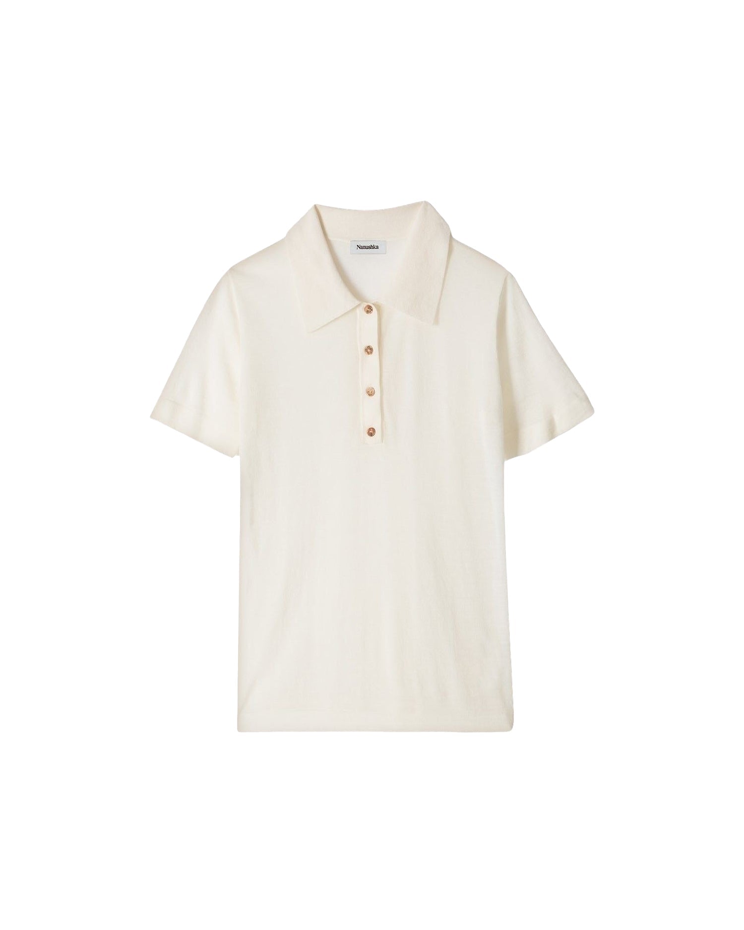 Polo Hatti en laine mérinos - Creme