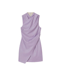 Robe Melba sans manches en cuir - Lilac