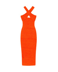 Robe Solia à bretelles croisées - Orange