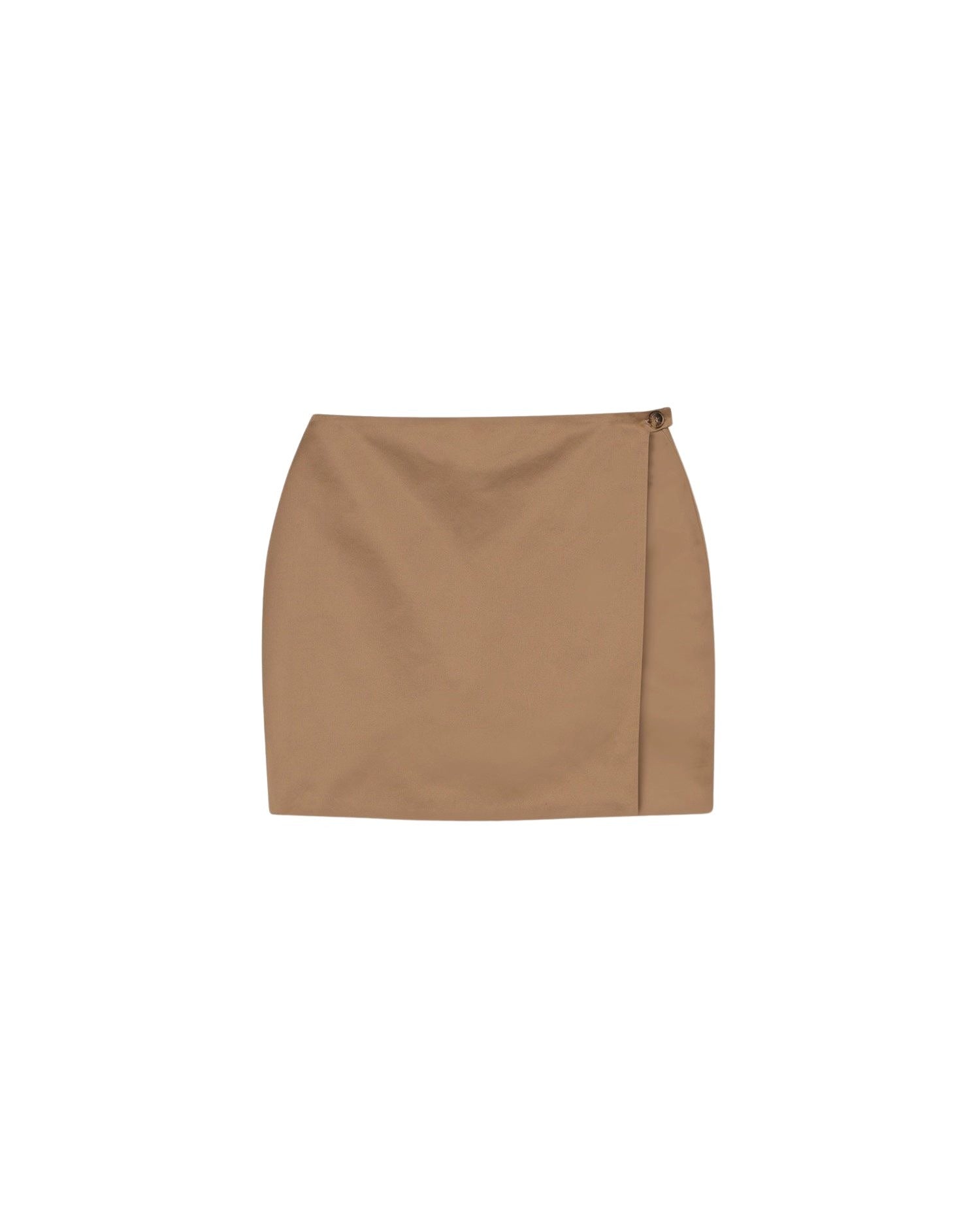 Mini jupe Svana enveloppante - Fossil Brown