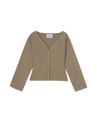 Cardigan Mari à col en V - Silver Mink