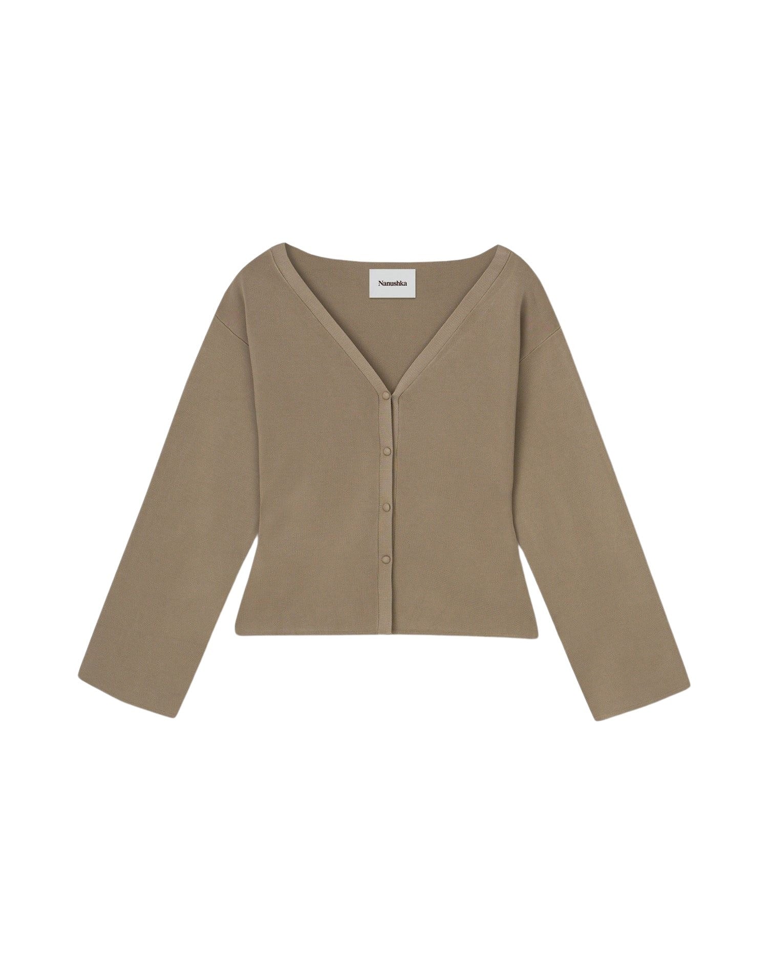 Cardigan Mari à col en V - Silver Mink