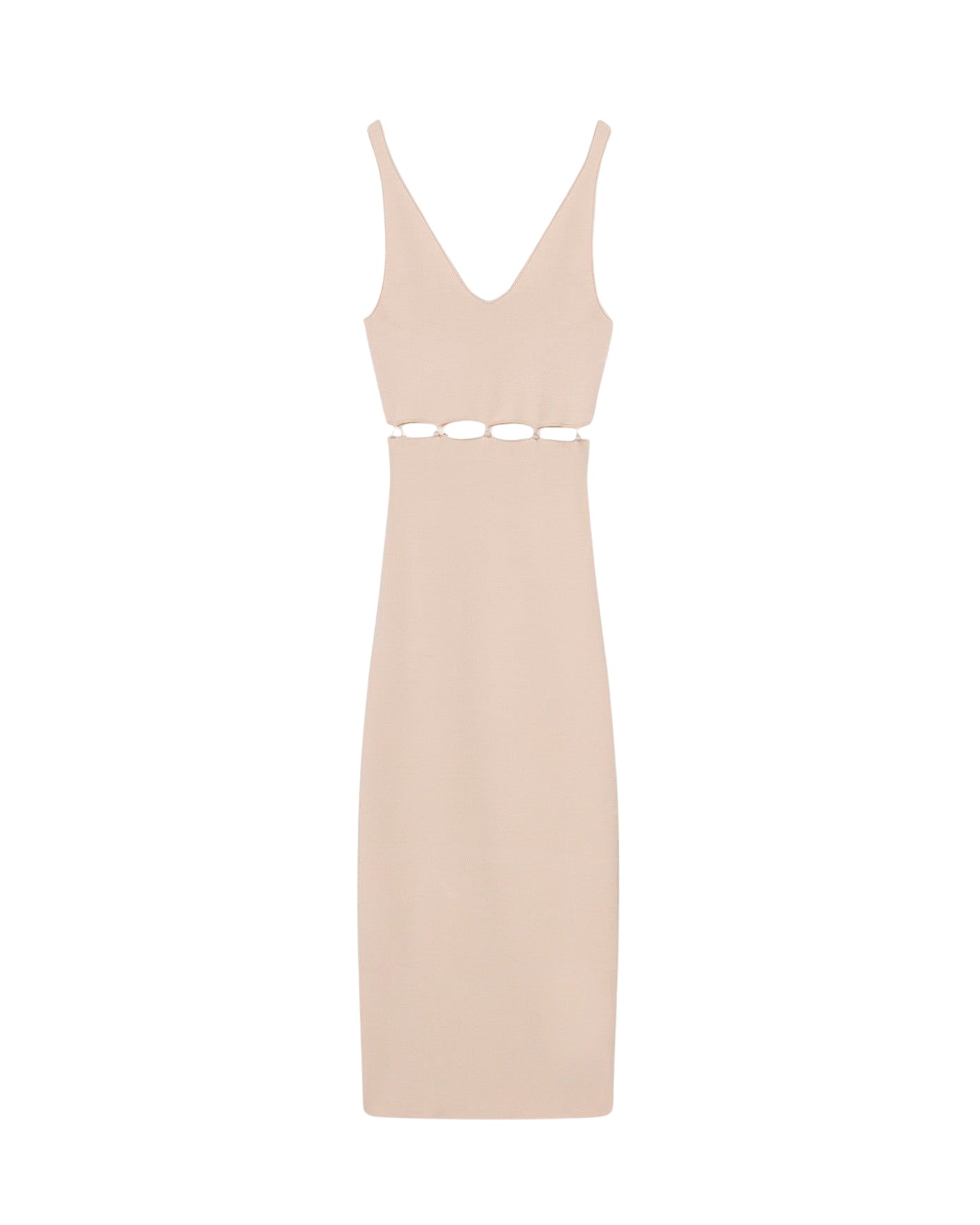 Robe midi Merle à boucle - Shiny Creme
