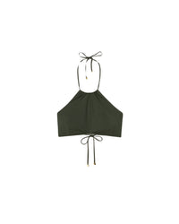Haut de bikini Jalisa à col noué - Green