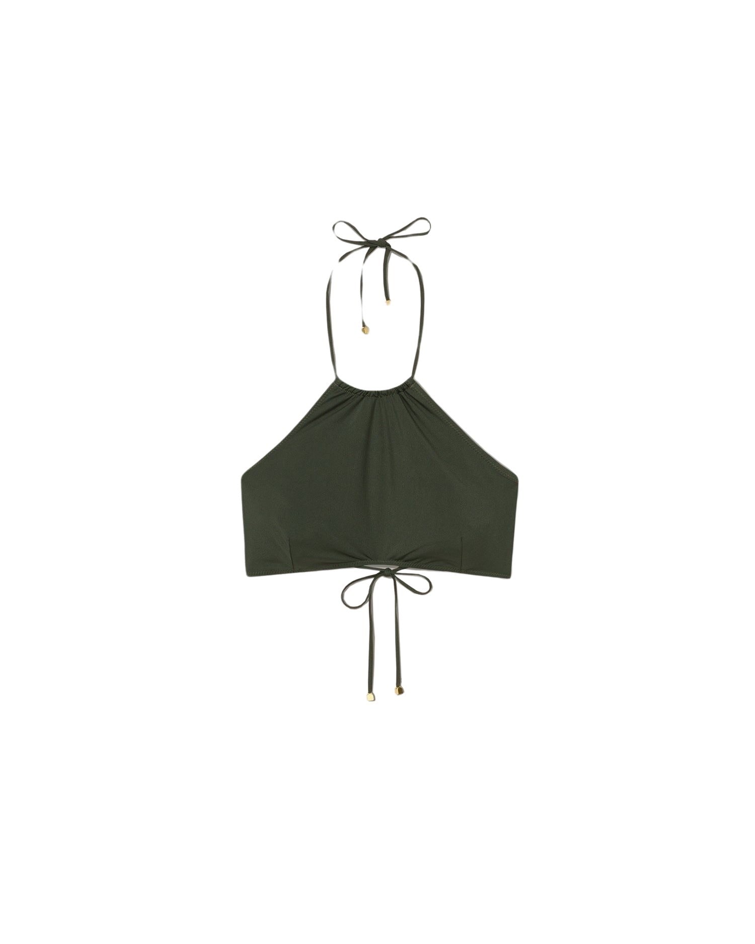 Haut de bikini Jalisa à col noué - Green