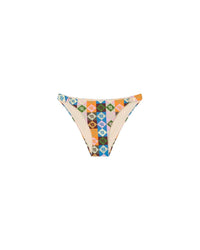 Bas de bikini Ylva à taille basse - Diamond Check Multi