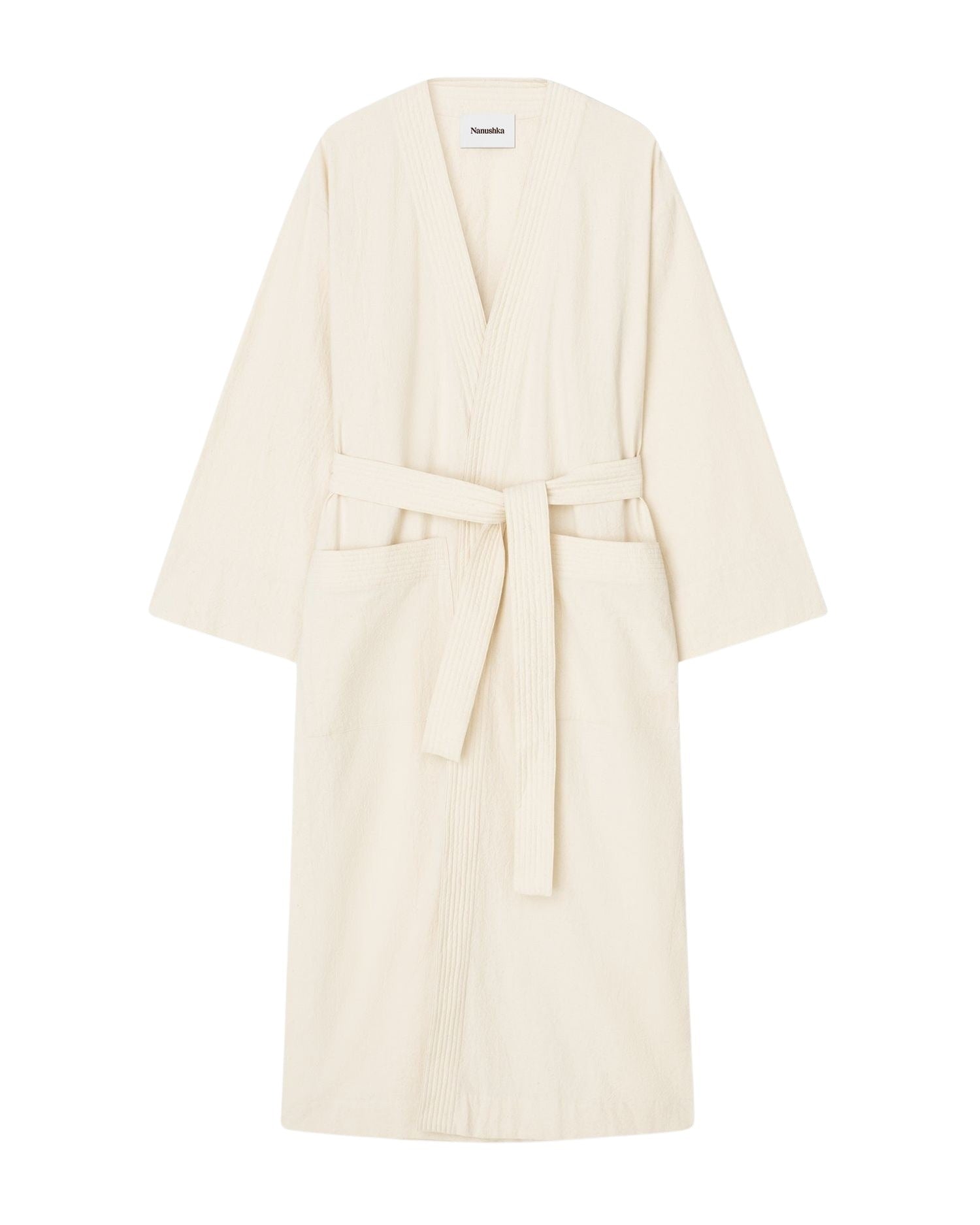 Robe longue Karmel en calicot délavé - Creme