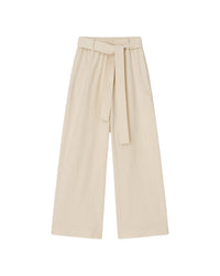 Pantalon Renata en calicot délavé - Creme