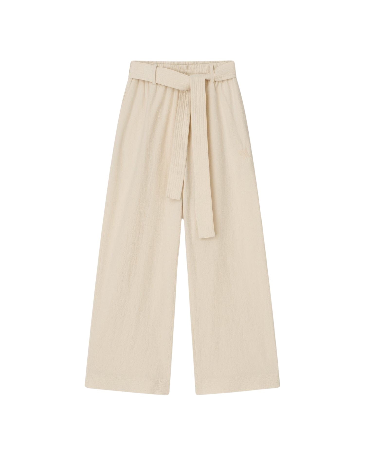 Pantalon Renata en calicot délavé - Creme