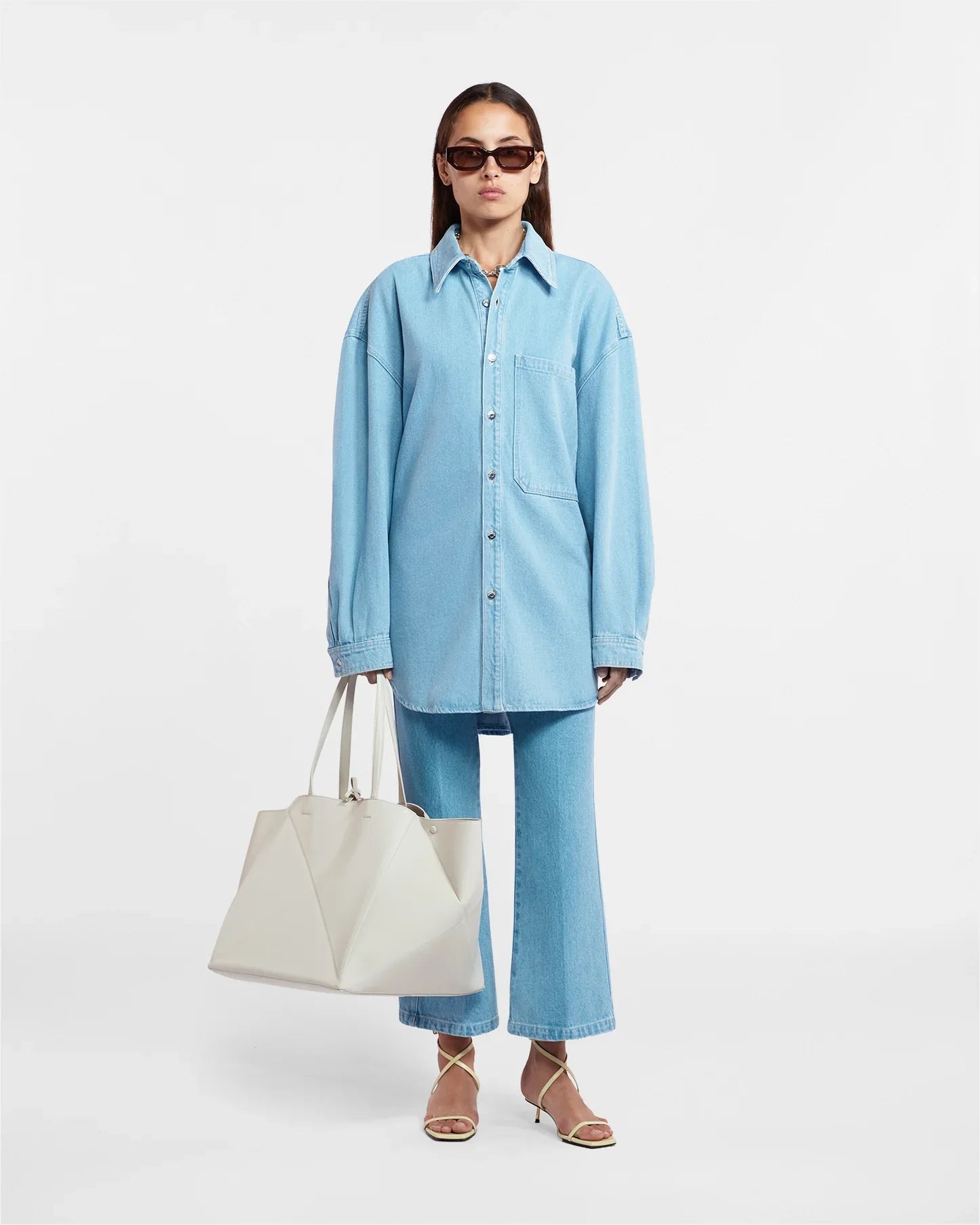 Chemise Aarna à monogramme délavée - Blue Monogram Large