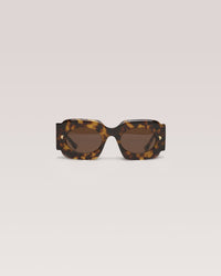 Lunettes de soleil Cathi ovales oversize - Dark Amber