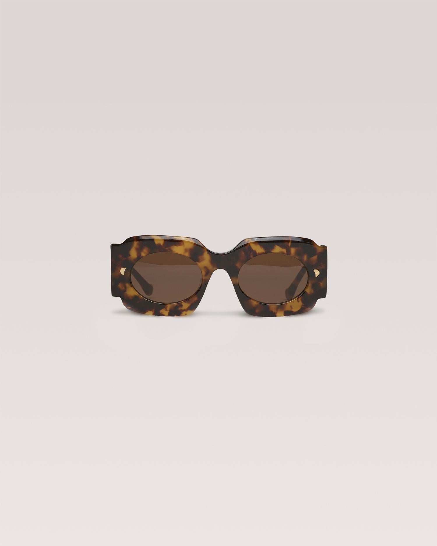 Lunettes de soleil Cathi ovales oversize - Dark Amber