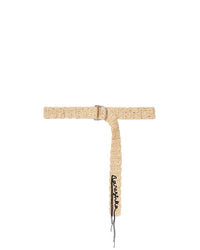Ceinture Edd en raphia - Beige & Black