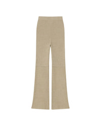 Pantalon Karine en tricot côtelé - Mottled Creme