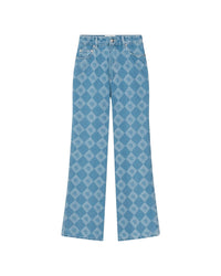 Pantalon Zoey court à jambe évasée - Blue Monogram Large