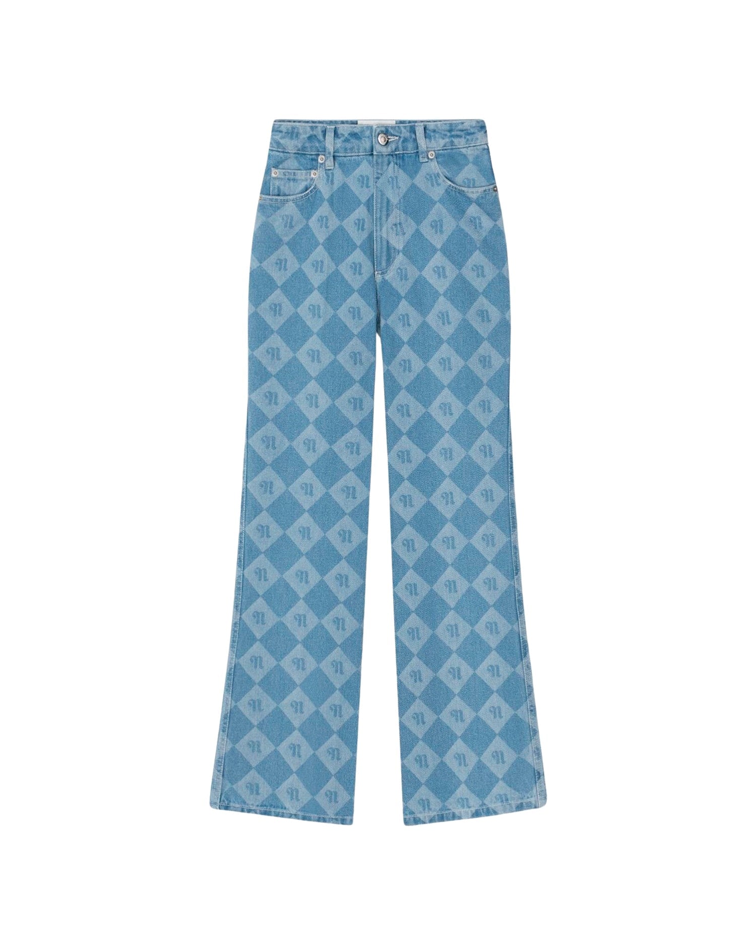 Pantalon Zoey court à jambe évasée - Blue Monogram Large