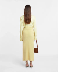 Jupe longue Muyta fendue - Golden Brown