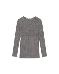 Pull Cemile en tricot côtelé - Mottled Black