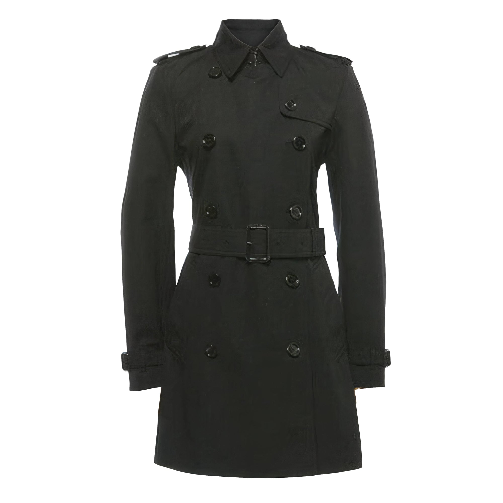 Trench-coat en coton technique - Black