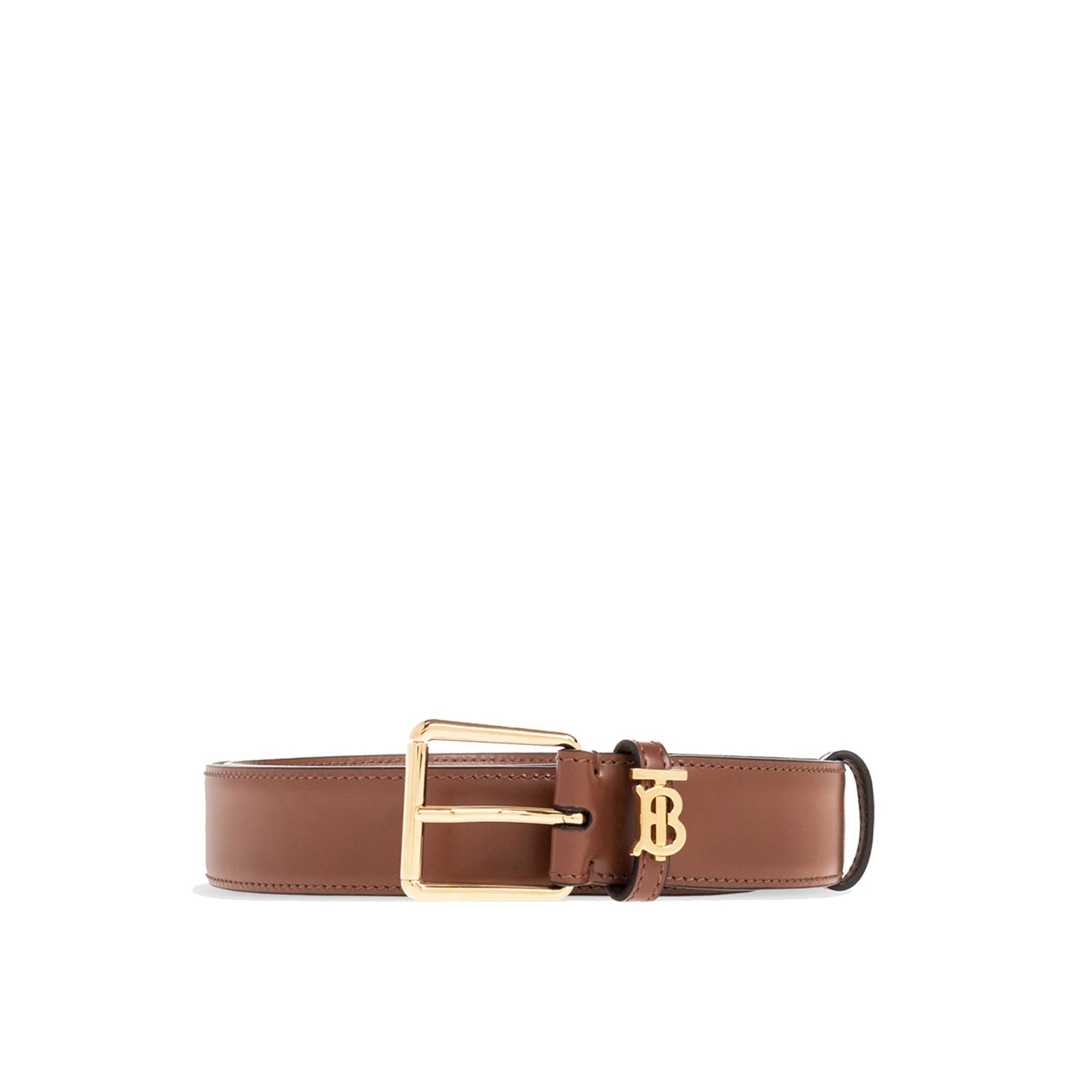 Ceinture initiale TB en cuir - Tan