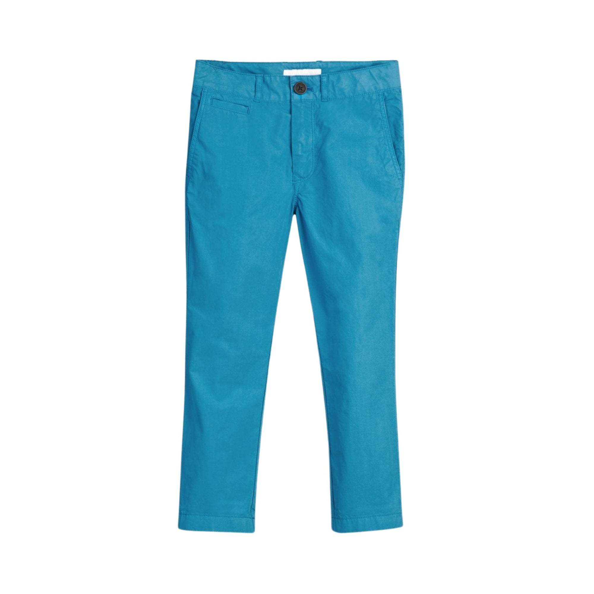 Pantalon chino léger en sergé de coton - Blue Azure