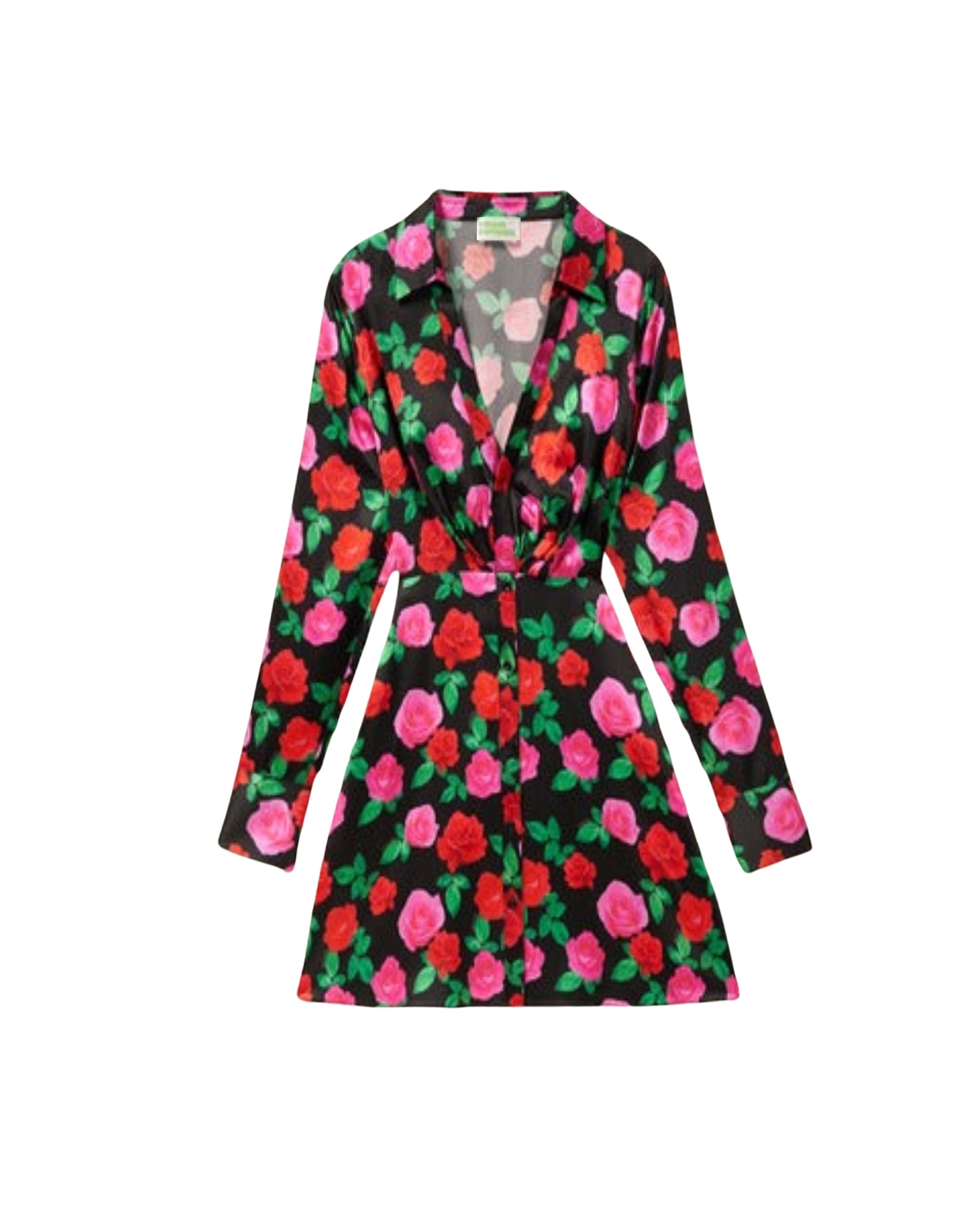 Robe courte Alie en soie - Winter Roses