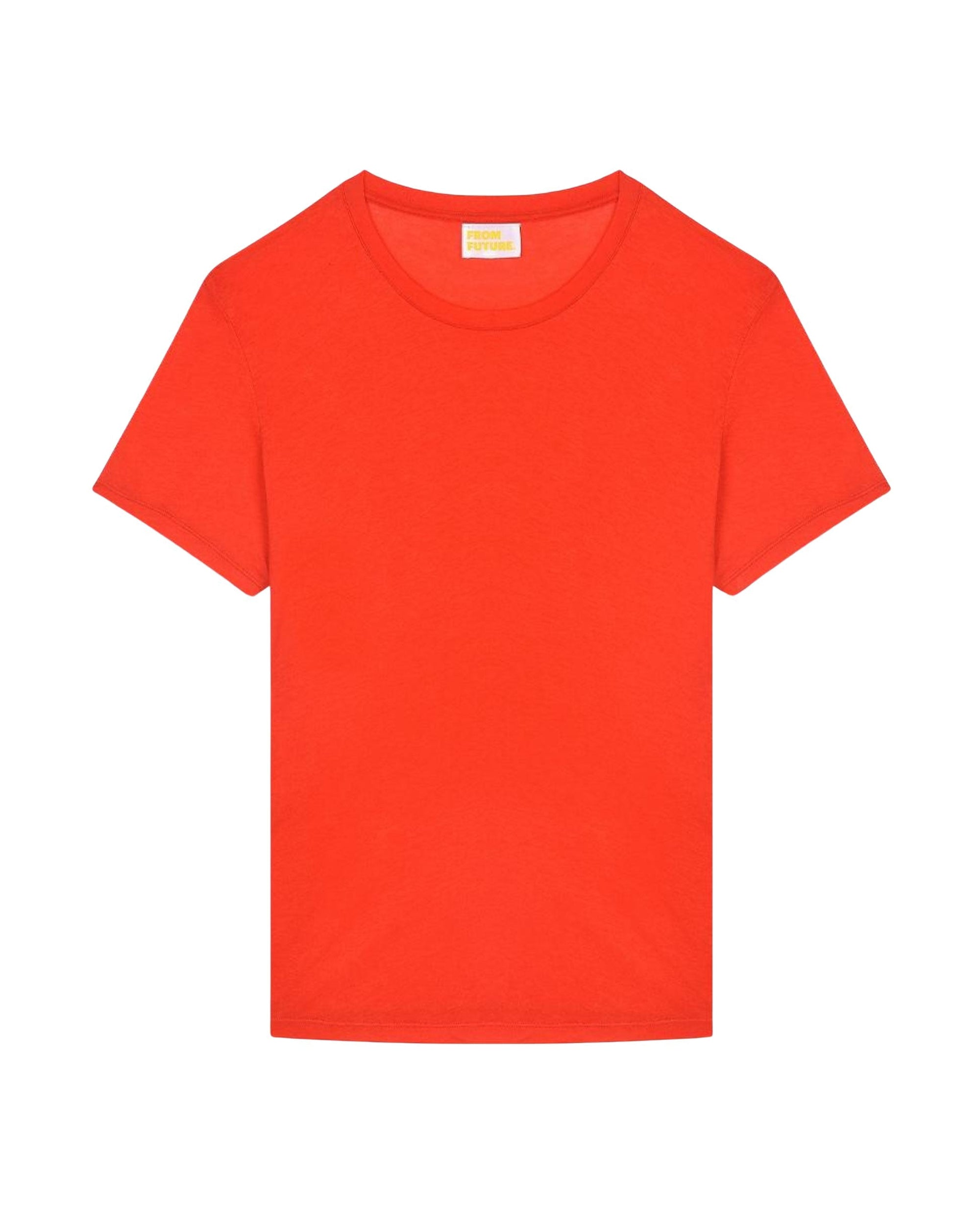 T-shirt droit Supima à col rond - Summer Red