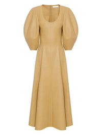 Robe midi corset en cuir - Soleil de Septembre