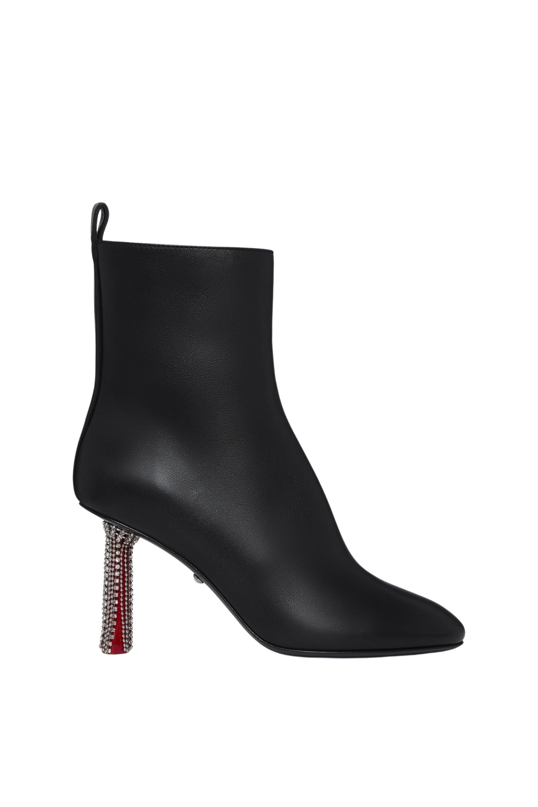 Bottines à talons Valence en cuir - Noir