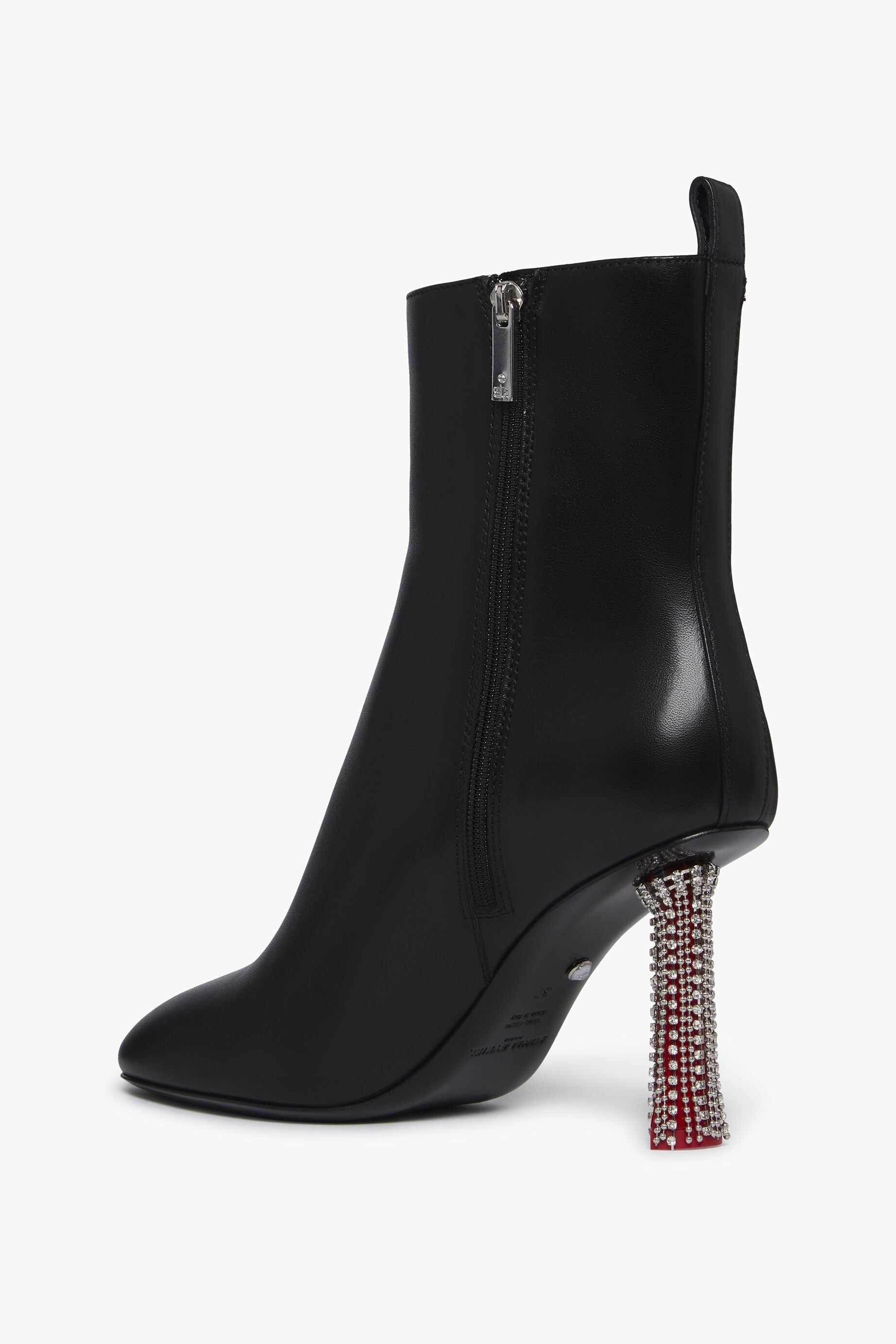 Bottines à talons Valence en cuir - Noir