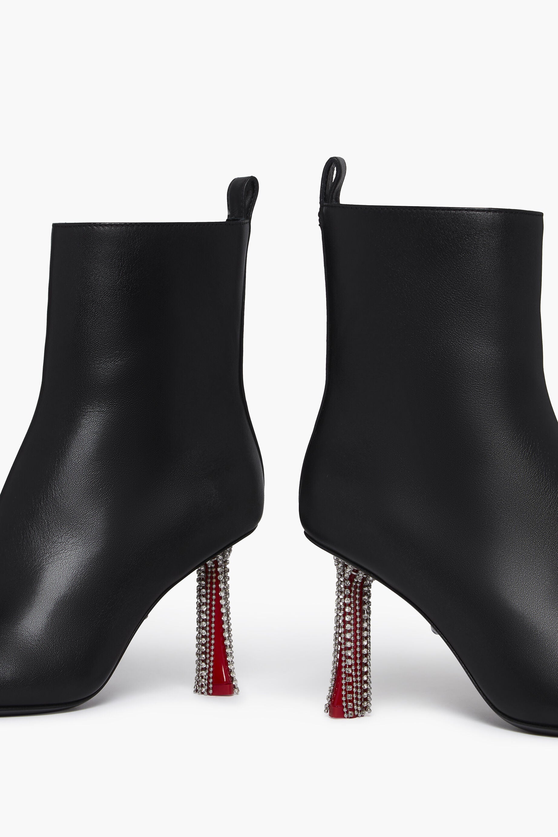Bottines à talons Valence en cuir - Noir